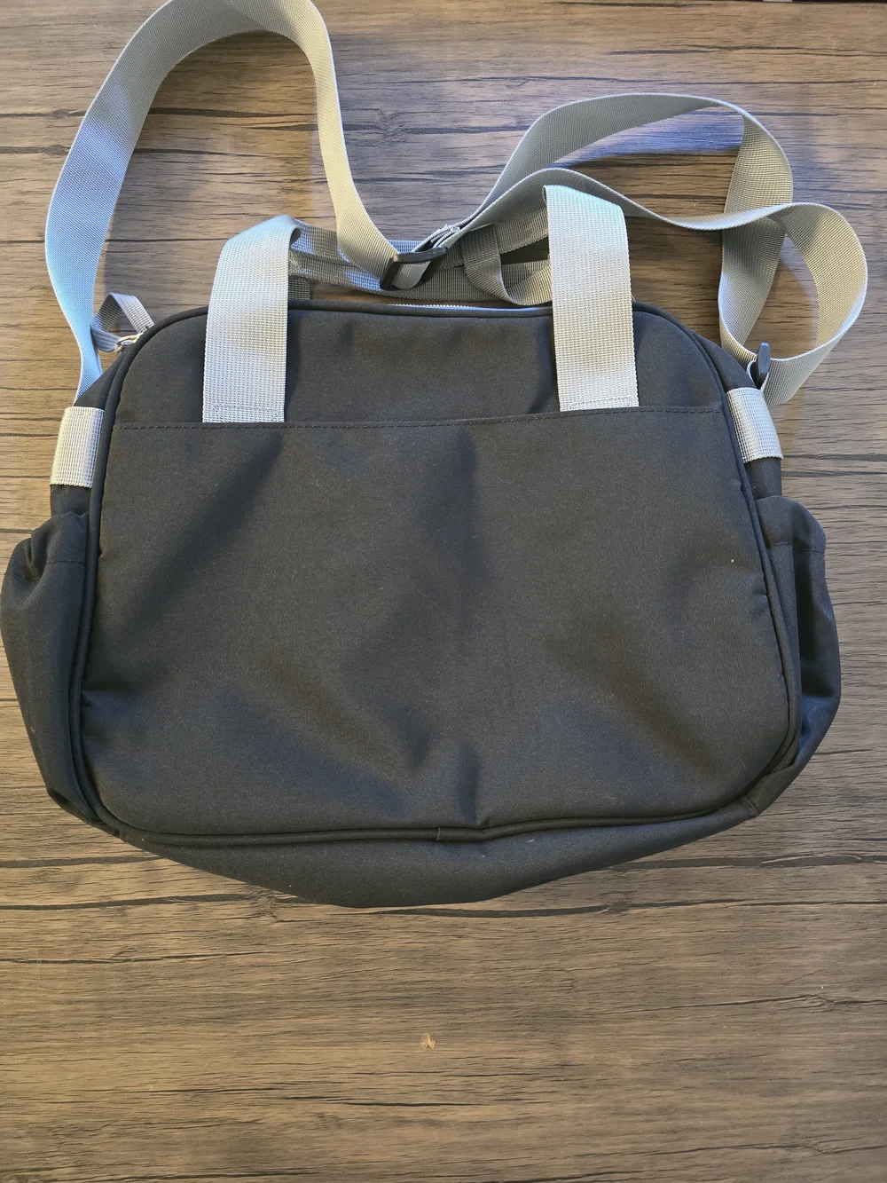 Lequeen Quilted Black Baby Diaper Bag - Crossbody & Shoulder Strap
